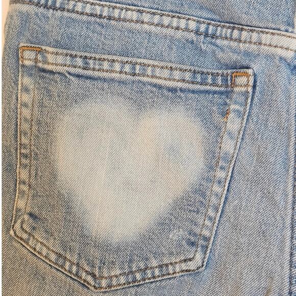 J. Crew Blue Denim Slim Distressed Cut Off Re-Imagined Jean Shorts - Picture 6 of 6